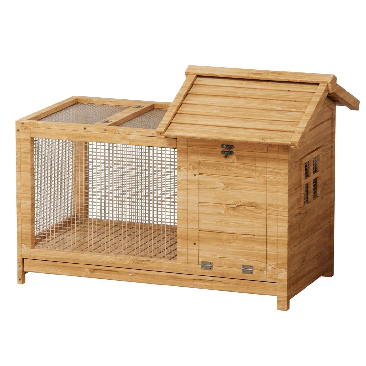 Rabbit Cage Wire - Wooden Rabbit Hutch Indoor and Outdoor,