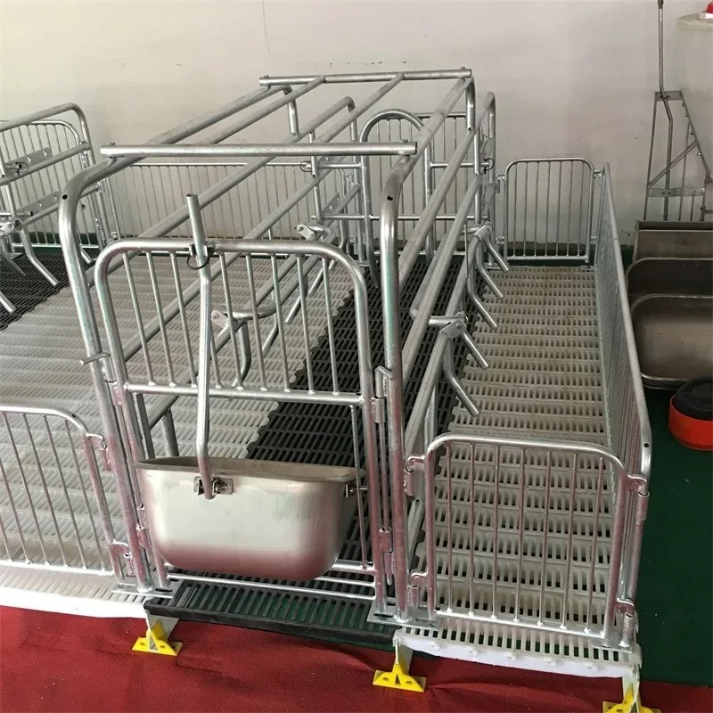 Farming Yt - Galvanized Pig Cages Farm Farrowing Crate