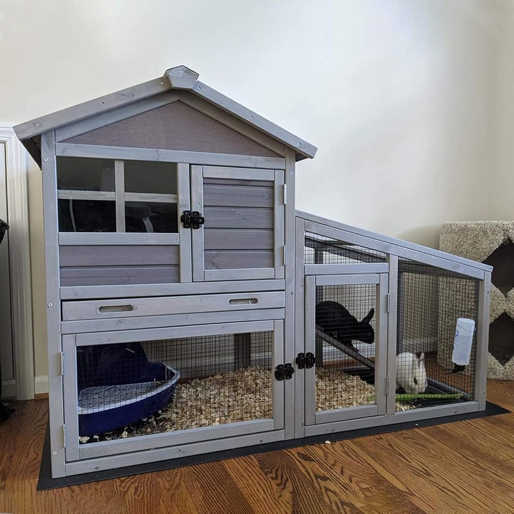 Indoor Outdoor Rabbit Hutch wi - Rabbit Cage Wire 评论和价格