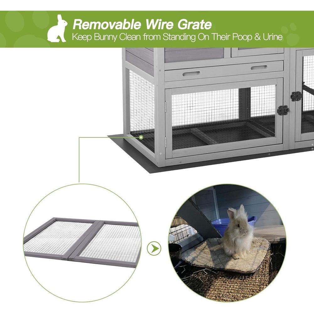 Indoor Outdoor Rabbit Hutch wi - Rabbit Cage Wire 评论和价格
