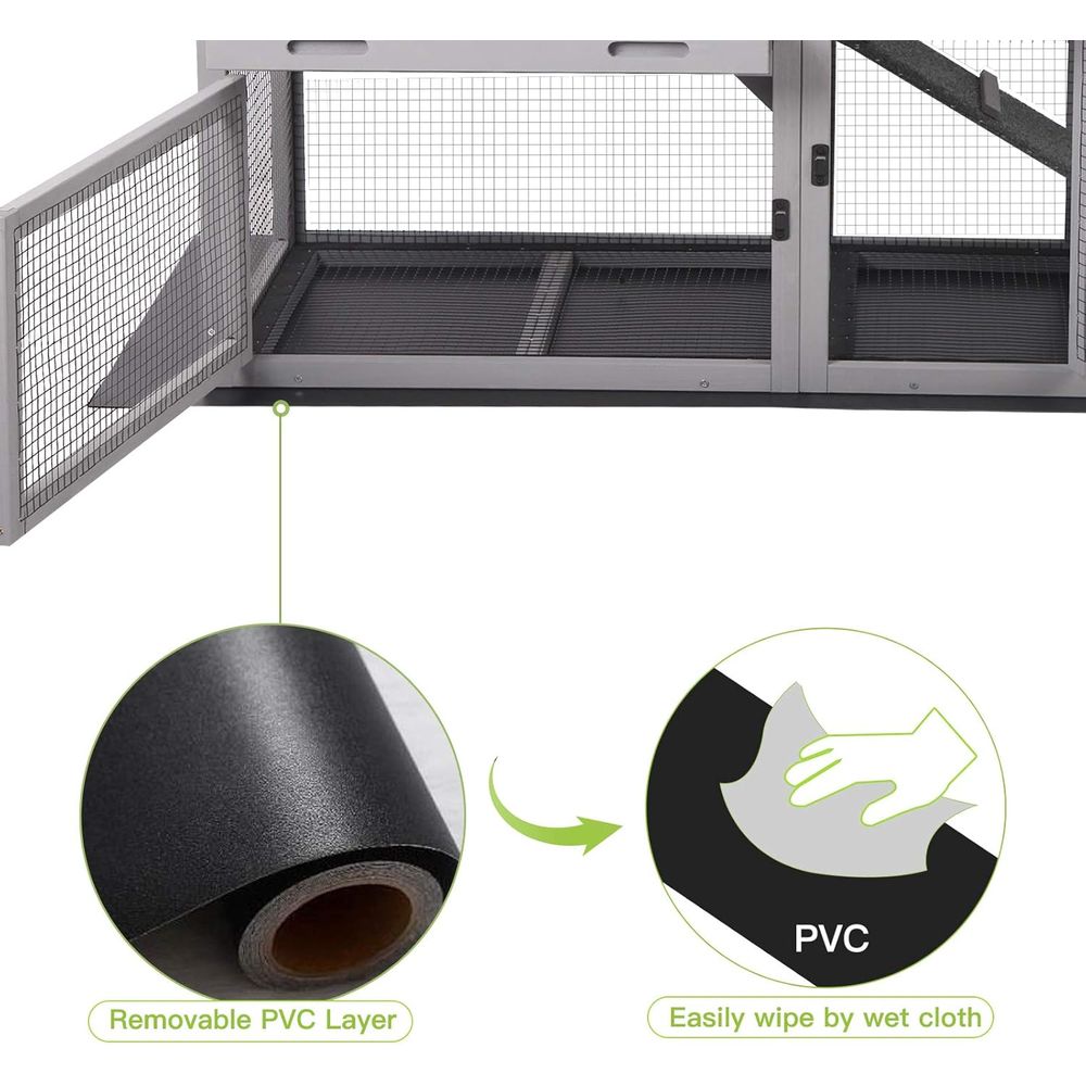 Indoor Outdoor Rabbit Hutch wi - Rabbit Cage Wire 评论和价格