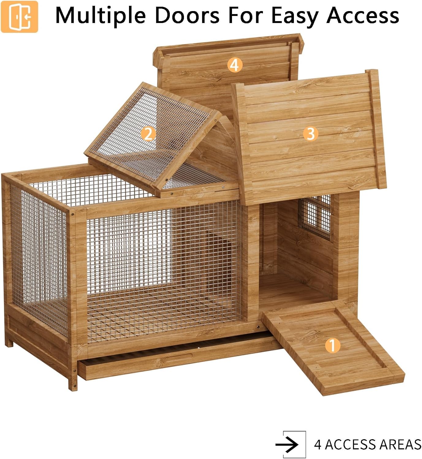 Wooden Rabbit Hutch Indoor and - Rabbit Cage Wire 评论和价格