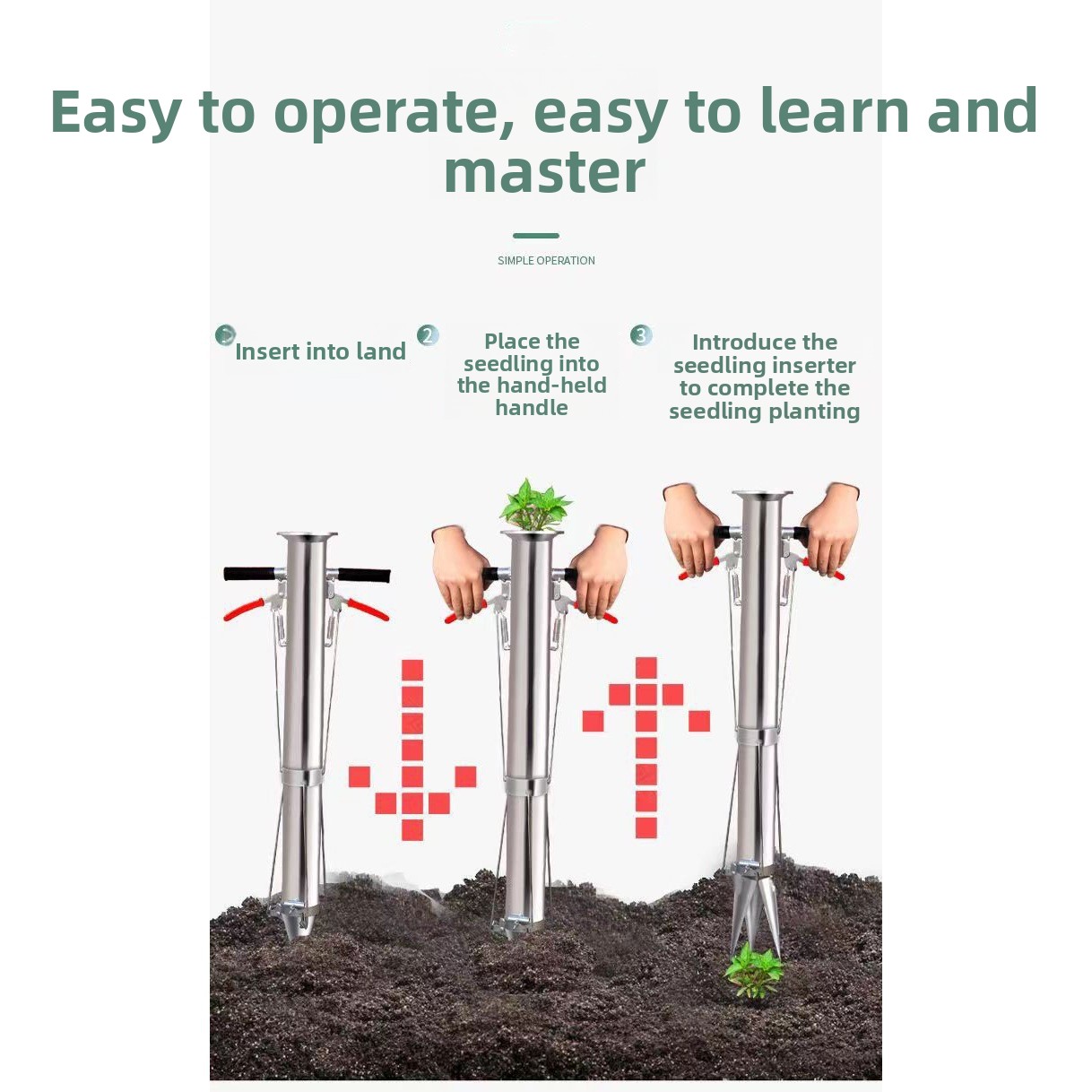 Hand Stainless Steel Seedling  - Manual Seeder Hand 评论和价格